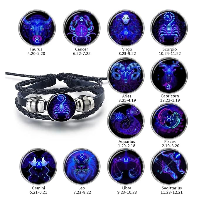 Zodiac Sign Powerful Manifestation Bracelet Adjustable (Energized)